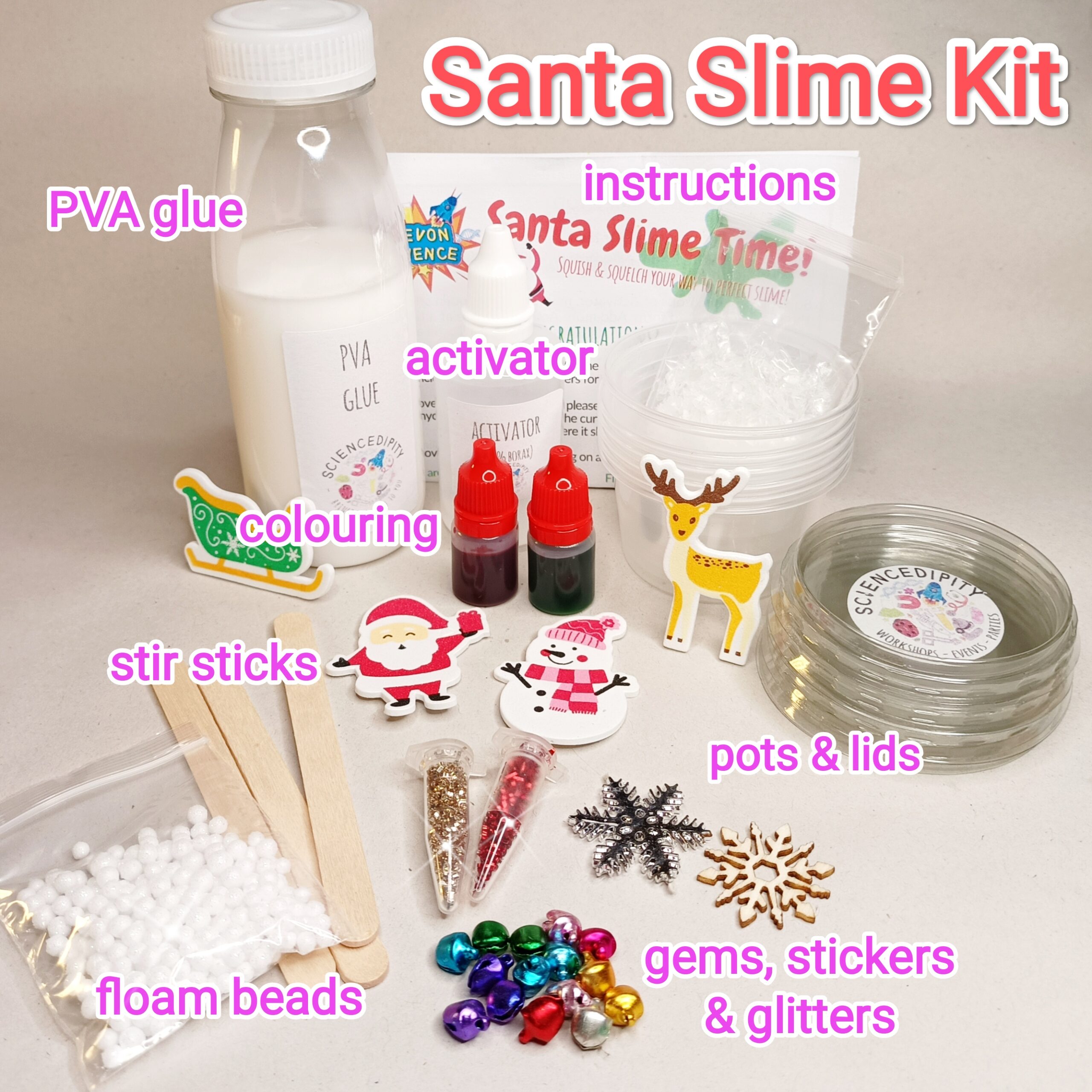 Santa Slime Making Kit - Devonscience